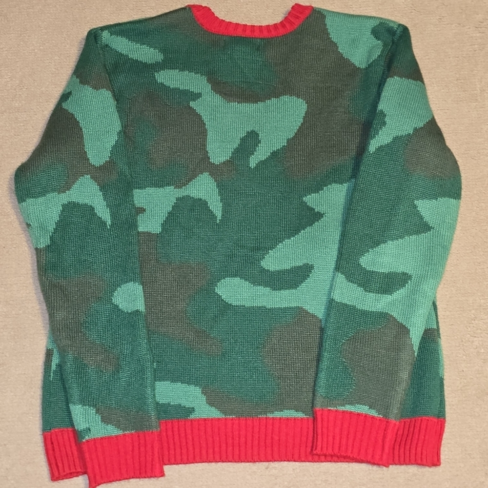 BLIZZARD BAY UGLY CHRISTMAS SWEATER BREWDOLPH CAMO MENS LARGE EUC - Picture 5 of 6